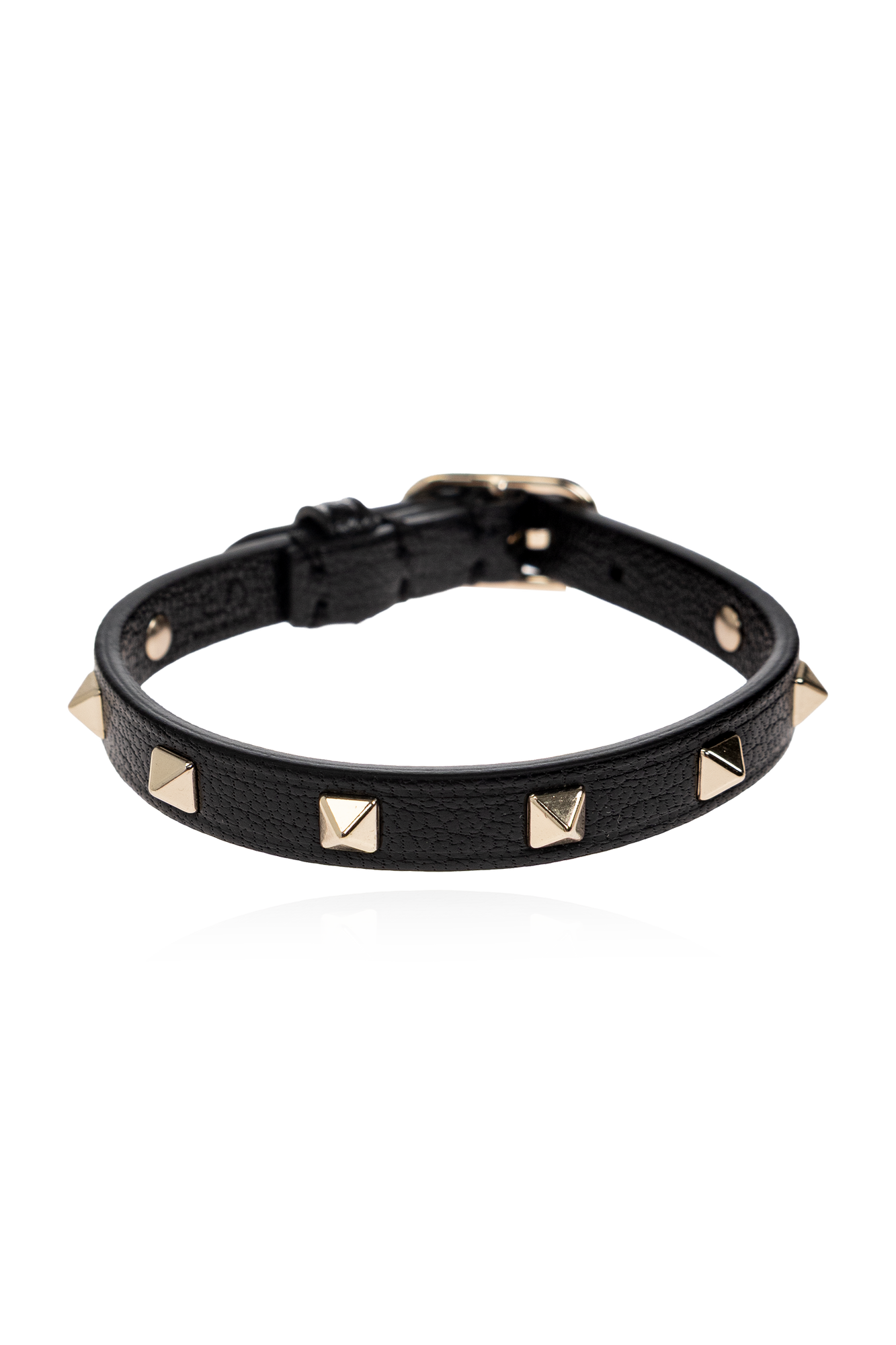アクセサリー Valentino Studs Leather Bangle Black Leather bracelet with studs Valentino Garavani - Vitkac France